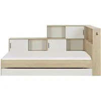 CALICOSY Bett mit Stauraum & Schublade - 90 x 200 cm - Naturfarben & Weiß - ARMAND