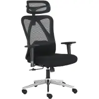 Merkloos Ergonomischer Bürostuhl mit verstellbarer Rückenlehne und Kopfstütze