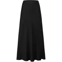 SASSYCLASSY Satinrock "Satinrock", Damen, Gr. S-36, schwarz, Nein, Obermaterial: 100% Viskose CV., lang, Röcke Satinrock, Satin Rock in A Linie in Midi Länge mit elastischem Bund Schwarz