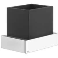 Gessi Rettangolo Accessoires Wand-Glashalter, Becher schwarz, 20808099, Farbe: Schwarz XL
