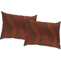 Wirth Dekokissen "LUPARA" Gr. 3, rot (rot, gemustert), B:40cm L:60cm, Baumwolle, Polyester, Dekokissen_Sitzkissen_Kissenhüllen, Dekokissen, Kissenhülle ohne Füllung, 2 Stück