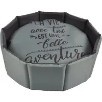 Homea Hunde- und Katzenbett mit ausnehmbarem Kissen AVENTURE, Ø 48 cm, grau