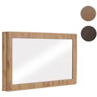 Mendler Spiegel HWC-P42, Wandspiegel Garderobenspiegel Flurspiegel, MDF Glas 80x120x10cm ~ Wotan-Eiche-Optik