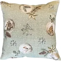 Home wohnideen Dekokissen "FELIZ NAVIDAD", grün (mint, bedruckt), B:50cm L:50cm, Baumwolle, Polyester, Dekokissen_Sitzkissen_Kissenhüllen, Dekokissen, ohne Füllung, Dekostoff bedruckt