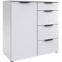 Wimex Kombikommode "Oxford by fresh to go, mit Schubladen, in 2 Größen", weiß, B:81cm H:92cm T:41cm, Holzwerkstoff, Sideboards, Kombikommode, Mit Soft-close Beschlägen, Kommode Made in Germany