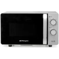 Orbegozo MIG 2072 CE, Arbeitsplatte, Grill-Mikrowelle, 20 l, 700 W, Drehregler, Schwarz, Silber