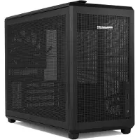Nox Xtreme Hummer REFRESH, Mini Tower, PC, Schwarz, ITX, micro ATX, SPCC, Stahl, Metall, Netz, 16 cm
