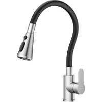 Sonstiges Küchenarmatur flexibel gebürstetes Nickel Einhebelmischer 3 Strahlmodi 360° drehbar SUS304 Edelstahl