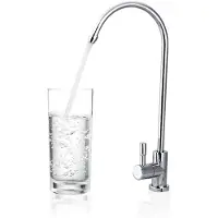 Dewin Küchenarmatur 1/4 Zoll Edelstahl Chrom Umkehrosmose Trinkwasserfilter 360° drehbar