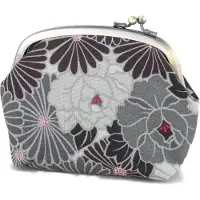 Merkloos Retro Blumen Tasche mit Kiss Lock Verschluss