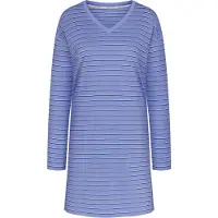 Triumph Nachthemd "Nightdresses NDK LSL 08 X", Damen, Gr. 46, N-Gr, Langarm, Jersey, lila (blau, light combination), Jersey, Obermaterial: 100% Baumwolle, Kleider Nachthemd, weich und atmungsaktiv