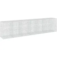 vidaXL Gabione mit 3,5 mm Draht und 5x10 cm Maschen 650x100x150 cm