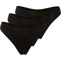 BOSS String "GIFT GIVING 3P THONG", Damen, Gr. M, 3 Stk., schwarz (schwarz 001), Obermaterial: 86% Polyamid, 14% Elasthan, körpernah, Unterhosen String