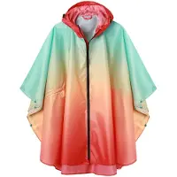 Merkloos Regenponcho Erwachsene - Wasserdicht - Kapuze - Schnell trocknend - 100% Polyester - Faltbare Tasche - Regenjacke