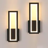 Osairous Wandleuchte LED Innen Modern, 2 Stück 16W 1800LM Wandlampe Acryl