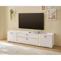 IMV Lowboard Long Island 32 - Weiß / Wotan Eiche