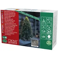 Dripio LED Diamantenlametta, 10 Stränge, 200 warmweiße LEDs, silber, 12 V