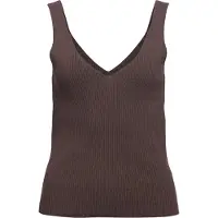Object Geripptes V-ausschnitt Tanktop Braun XL