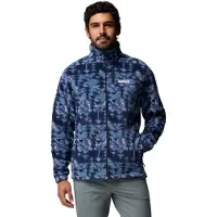 Columbia Men's Steens Mountain Printed Jacket collegiate navy sketchup (467) S