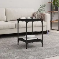 Merkloos Elegantes Couchtisch mit Metallgestell und Holztischplatte