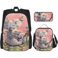 Merkloos 3-teiliges Set: Rucksack, Brotdose und Stiftekontainer