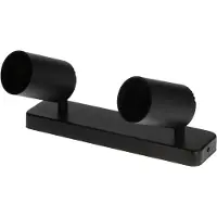 Vito Lugo-2 Decken-Aufbauspot 2x GU10 schwenkbar 70x250mm Schwarz