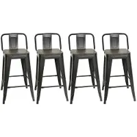 Sonstiges Barhocker Set 4er Metall Vintage Industrial Stapelbar Küche