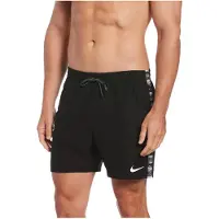 Nike Logo Tape 5" Volley Shorts Herren schwarz L 2022 Schwimmslips & -shorts