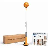 Merkloos Omgoods – Freistehende Reflexkugel mit Ständer – Höhenverstellbare Speedbag für Reaktionstraining