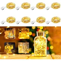 Dripio LED Lichterkette 2 m, 20 warmweiße LEDs, 3 Modi, 8 Stück
