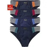 Le jogger Slip , Herren, Gr. 7, 4 Stk., blau (marine), Jersey, Obermaterial: 95% Baumwolle, 5% Elasthan, unifarben, körpernah, Unterhosen Slip, optimale Passform durch Baumwoll-Stretch, Topseller