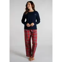 Tom Tailor Pyjama , Damen, Gr. 42, rot, mittel, karo, Obermaterial: 100% Baumwolle, Homewear-Sets Pyjama