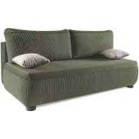 VELURO Schlafsofa ADDA GRÜN 211x93x88 cm – modernes sofa mit schlaffunktion 200x140 cm, GRÜN