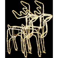 Syfax Rentier-Silhouetten 2 Stk. Warmweiß 76x42x87 cm