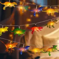 OEM Dino-Lichtkette mit 10 LEDs, 1,5 m, warmweiß, für Kinderzimmer
