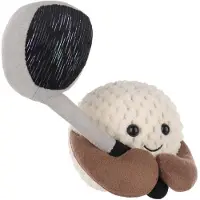 Merkloos Plüschtier in Form eines Golfballs, 13 cm, weiß
