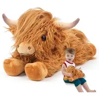 Merkloos Pluche Highland Kuh, 38 cm, als Kuscheltier