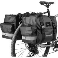 Rhinowalk Fahrrad Gepäckträgertasche Doppelpannerbeutel 40L Schwarz