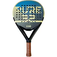 Merkloos Padel-Schläger für Fortgeschrittene, Carbon mit rauer Oberfläche