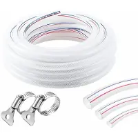Merkloos Gewebeschlauch 6 Meter - Robuster PVC Schlauch - Innendurchmesser 25 mm - Druckluftschlauch - Wasser/Benzinschlauch - Langlebig mit Verstärkungsdrähten