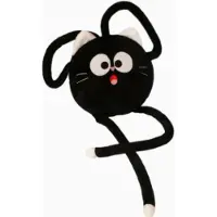 Merkloos Pluche Zwarte Kat – Kuscheltier, 140 cm