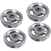 Merkloos Set mit 4 Aluminium-Trainingsrollen für Fitnessgeräte