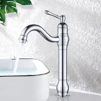 Merkloos Drehbarer Badezimmer-Mischwasserhahn um 360 Grad, verchromt