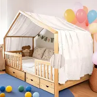 OEM Bettüberwurf aus Musselin, goldene Applikation, 132x420 cm, weiß