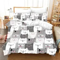 Merkloos Komplettbettwäsche für Kinder – 135 x 200 cm mit 3D-Design – aus Mikrofaser