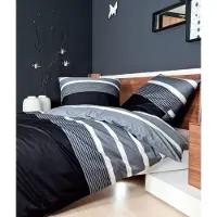 OEM Mako-Satin Bettwäsche 200x220 cm + 2 Kissenbezüge 80x80 cm