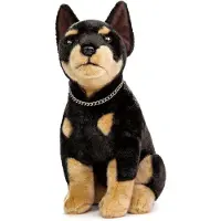 Merkloos Dobermann-Plüschtier – 20 cm