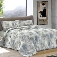 OEM Bettwäsche-Set 250x210 cm, 100% Baumwolle, 2 Kissenbezüge 50x80 cm
