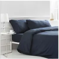 OEM Satin-Dekbedovertrek 400 Fadenzahl, 180 cm, Blau