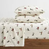 OEM Queen Flanell-Lakenset, 4-teilig, 100 % Baumwolle, Retriever Adventures